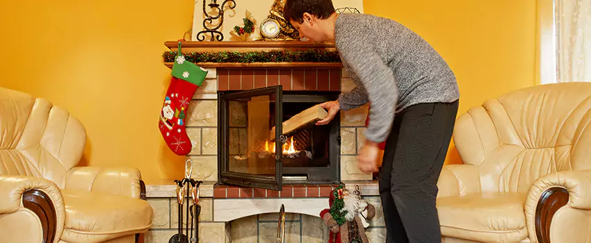 Rusted Metal Fireplace Restoration in Cedar City, Utah